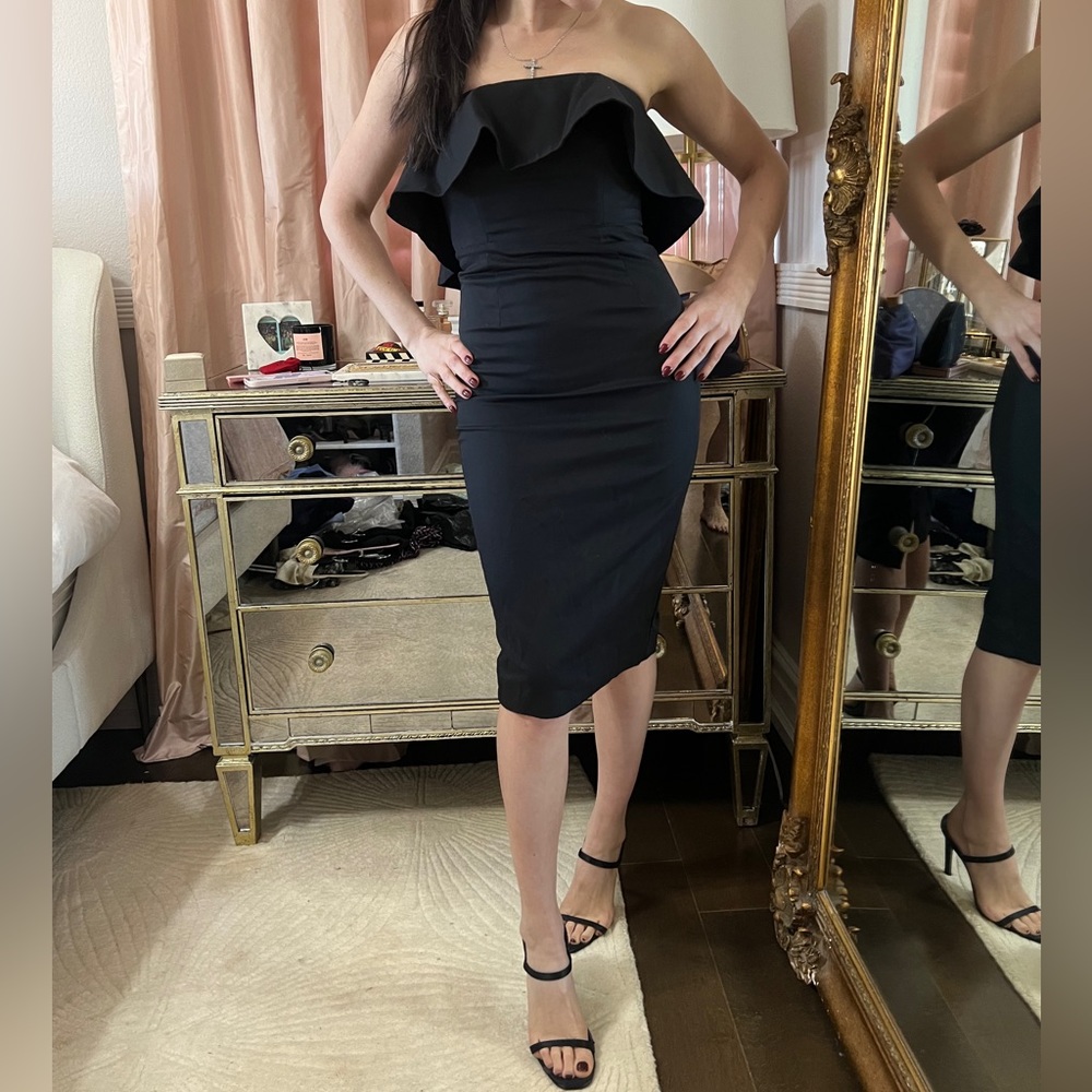 Bardot black strapless cocktail dress size 4/XS